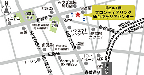 仙台キャリアセンターの地図